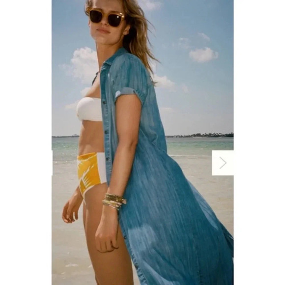 NEW‎ Anthropologie cloth & stone chambray midi - Picture 1 of 6